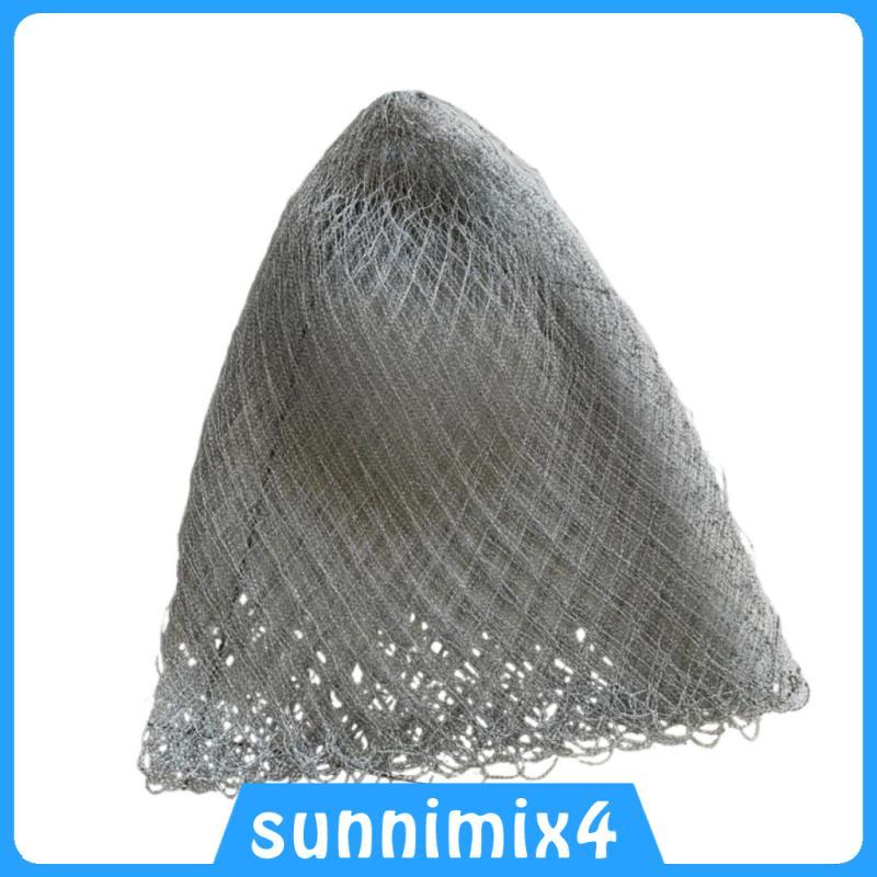 [H2Sports] 1x Nylon Folding Fishing Landing Net Rhombus Mesh Landing Dip D40/50/60 ซม.