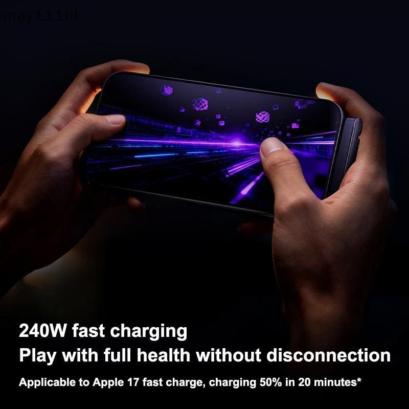 [ใหม่] Multi Use Type C Cable 240W 2 in 1 Fast Charging ที่วางโทรศัพท์แบบพับได้สําหรับโต๊ะ Office Sc