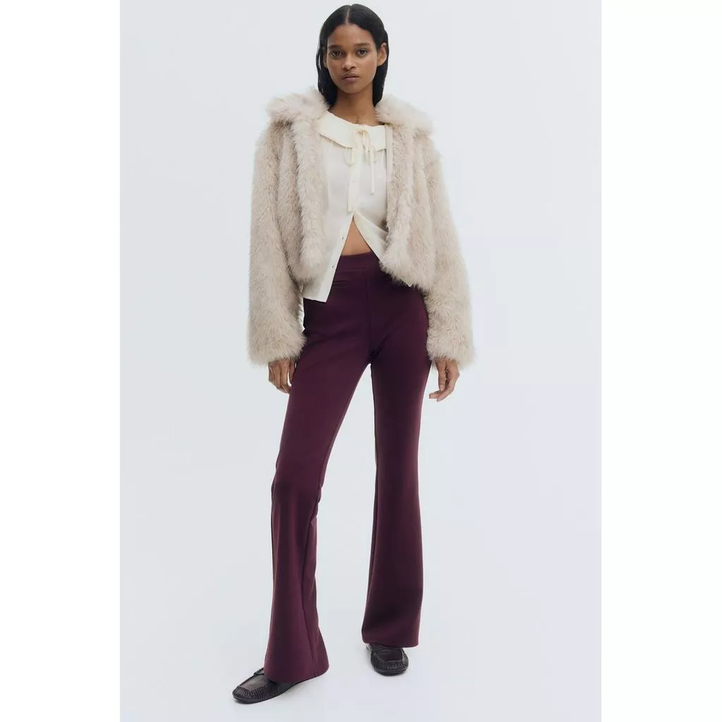 H&M(เอชแอนด์เอ็ม) กางเกงทรงบาน Women Flared trousers 1314577_1