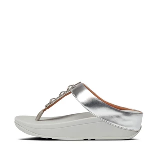 FITFLOP COMM-FINO SPARKLE TOE-THONGS รองเท้าแตะแบบหูหนีบผู้หญิง รุ่น CC6-011 สี Silver
