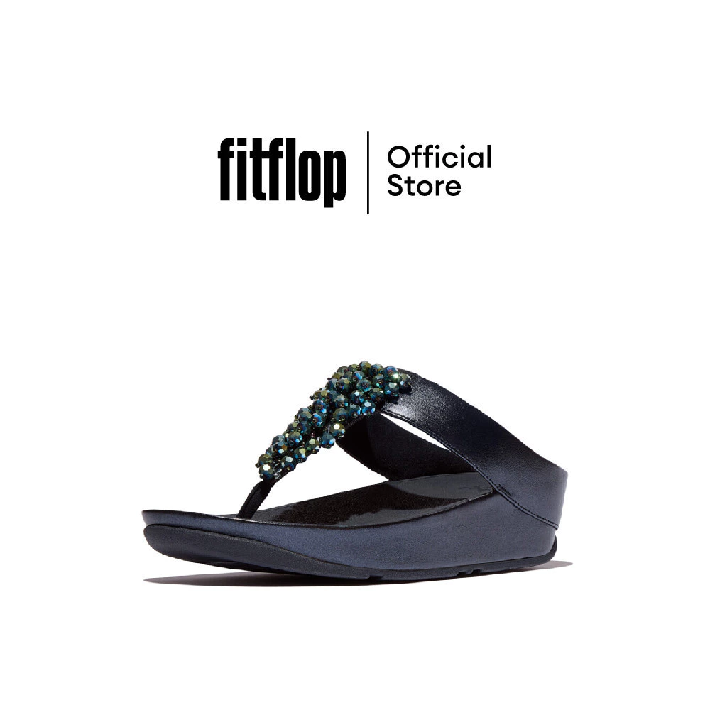 FITFLOP RUMBA IRIDESCENT BEADED T/P รองเท้าแตะแบบหูหนีบผู้หญิง รุ่น E4W-B84 สี BLUE