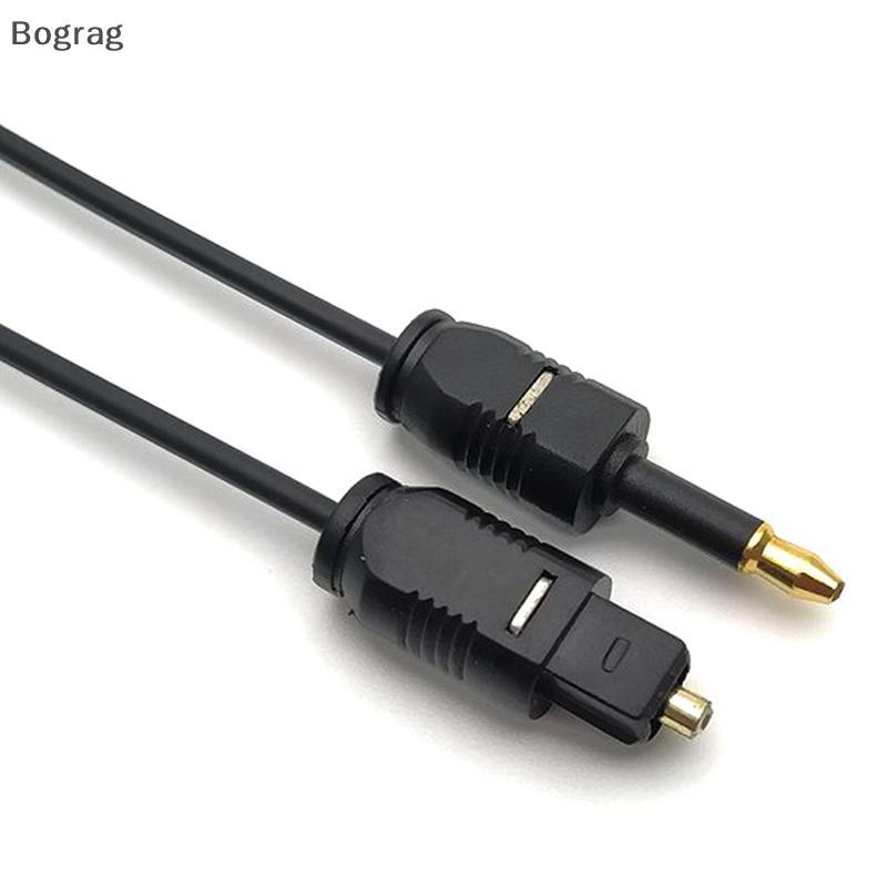 [Bogr] 1.96Ft Toslink Male to Mini Plug 3.5mm Male Digital Optical SPDIF Audio Cable COD
