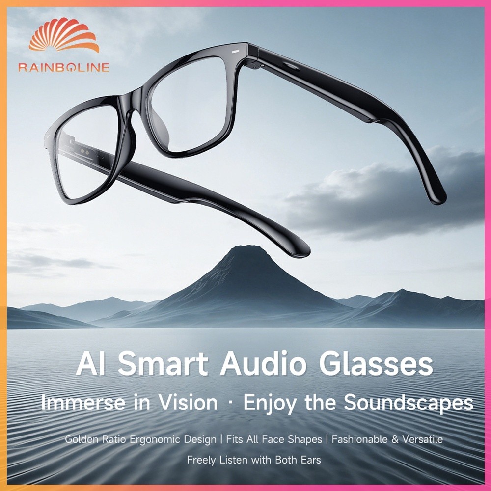 ฝน❤  Ai Smart Glasses Hands-Free Calling Speaker BTglass Music Control Voice Assistant สําหรับการใช้