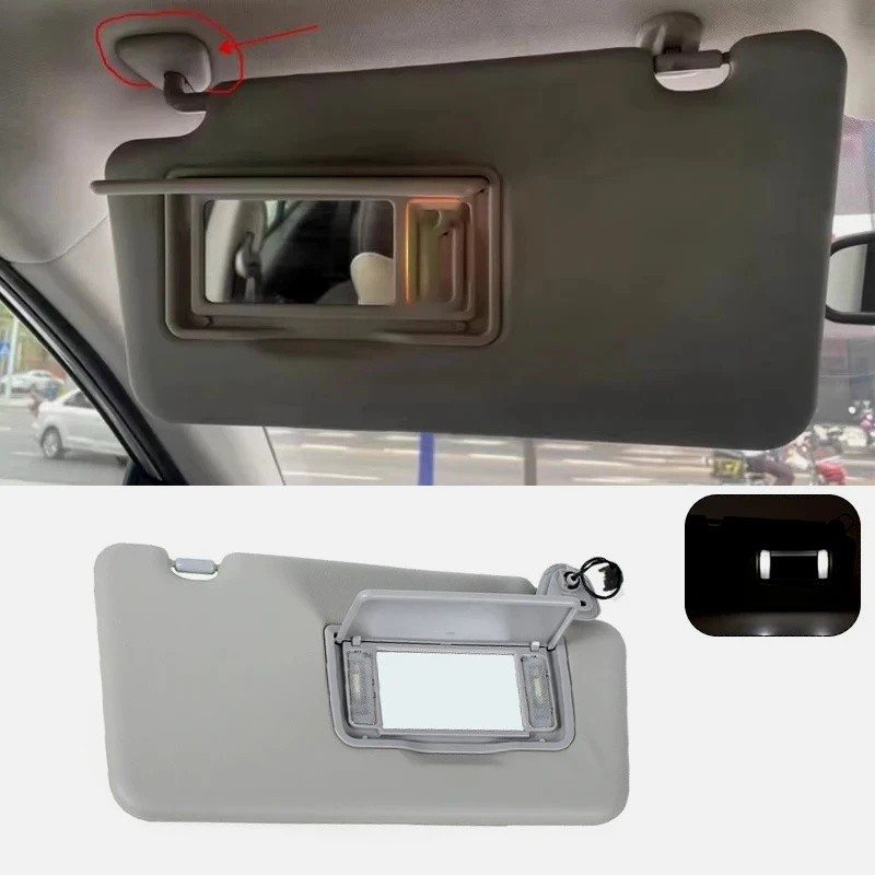 รถ Sunvisor Wth กระจกแต่งหน้าสําหรับ Renault Koleos 2009-2016 Sun Visor แสงอุปกรณ์ตกแต่งภายใน 96401J