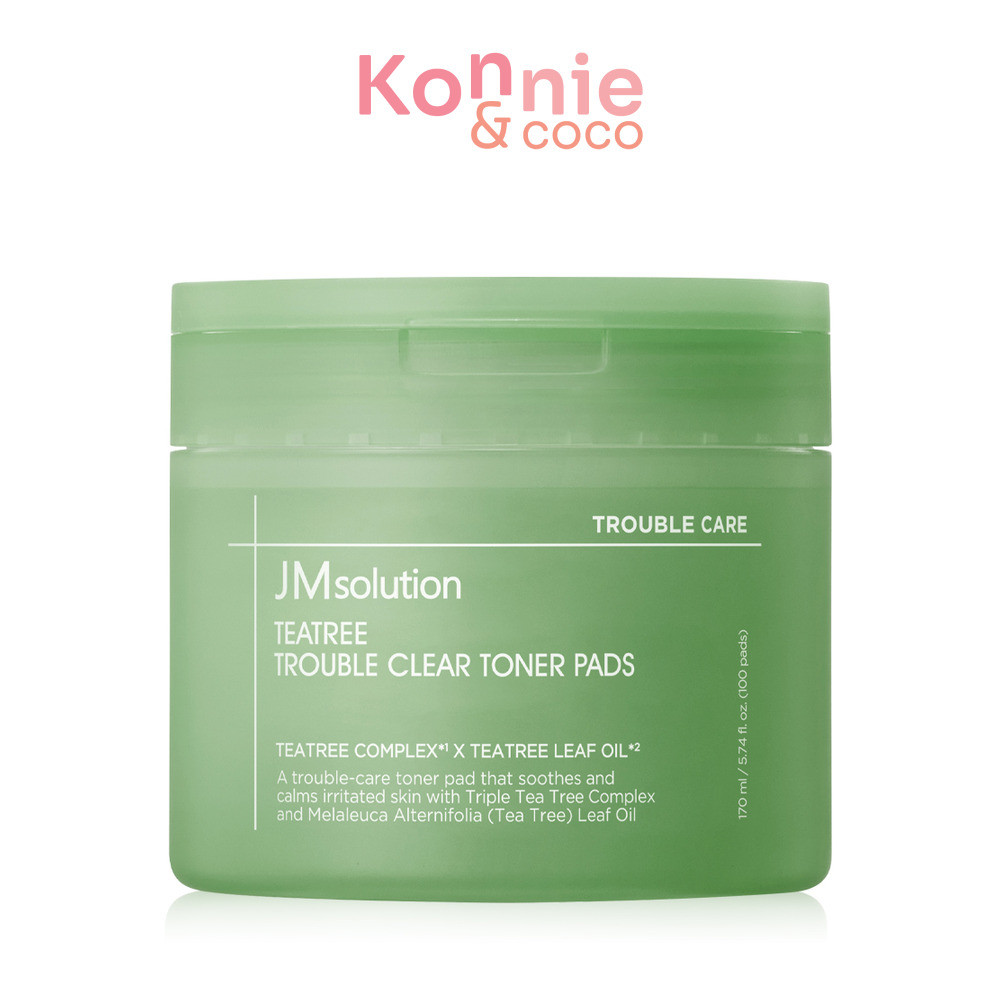 JM Solution Teatree Trouble Clear Toner Pads 170ml [100 Pads] โทนเนอร์แพด เจเอ็มโซลูชั่น สำหรับผิวเป