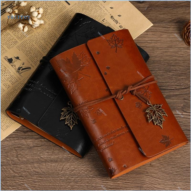 VA A6 Travel Notebook Maple Leaf Notebook Retro Journal Notebook สําหรับเขียน