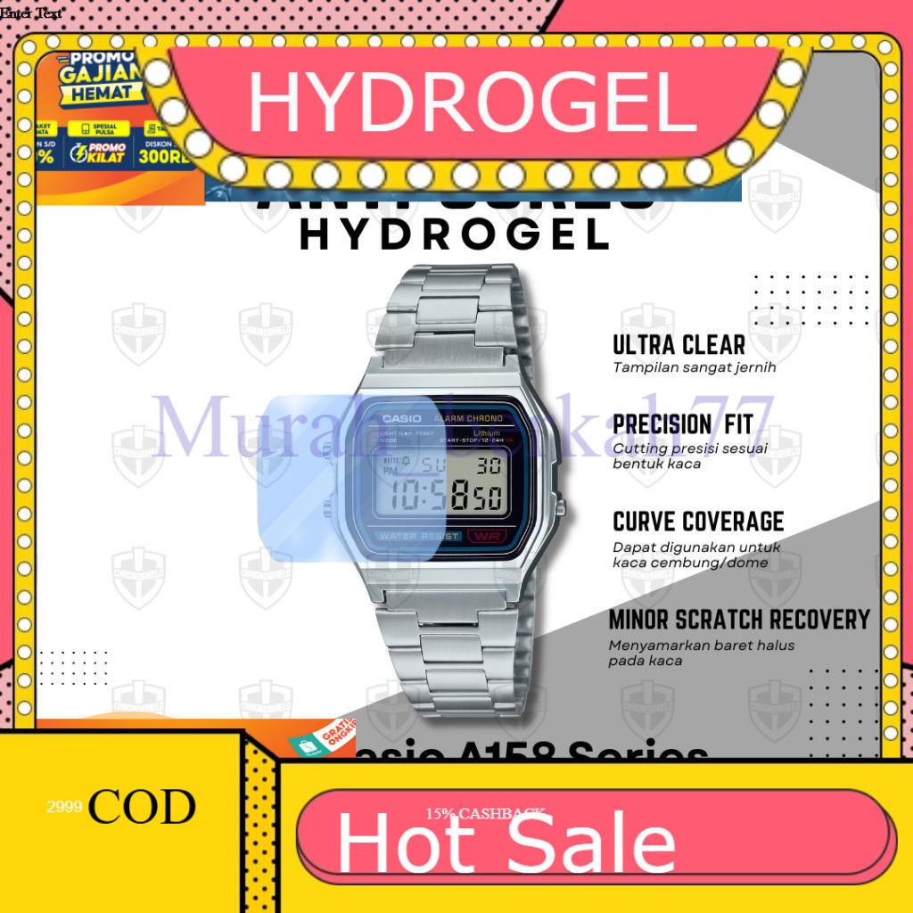 HYDROGEL ไฮโดรเจลป้องกันรอยขีดข่วน Casio A158 A 158 A158wa