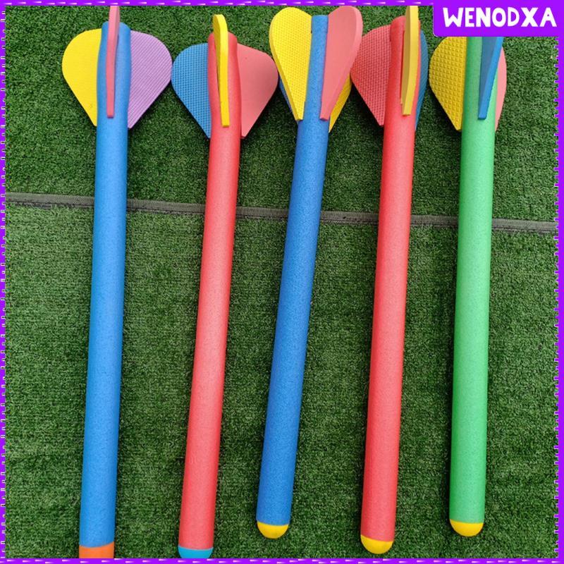 [Wenodxa] ฝึกขว้างหน้าเรียว Javelin Cushioned Soft Foam Javelin น้ําหนักเบาอุปกรณ์กีฬาหูหลังสําหรับร