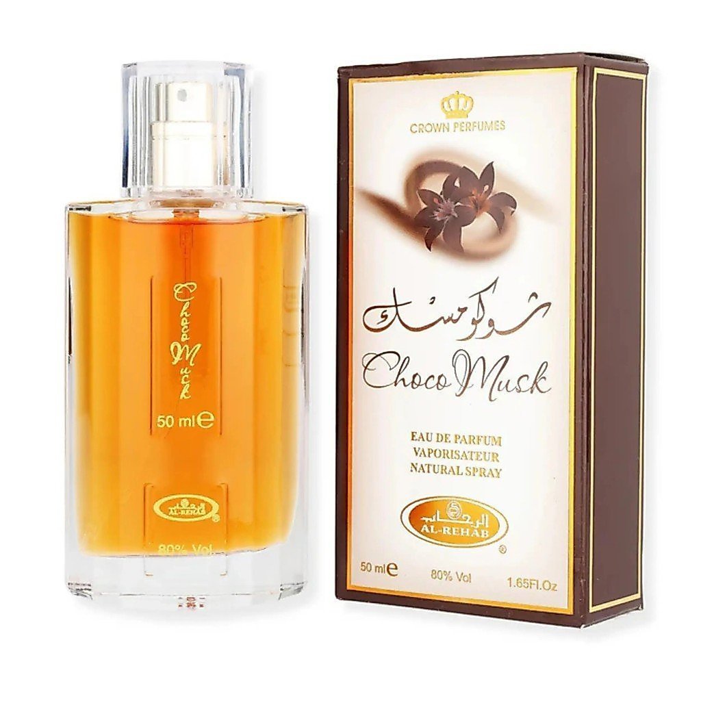 AlRehabChocoMuskEaudeParfum,LongLastiniGourmand FragrancewithCocoa,วานิลลา&ไม้จันทน์Notes,50ml(1.65f