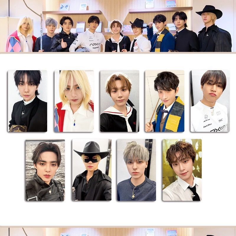 9 ชิ้นชุด seventeen Photocards 11th Anniversary Live cos Series Bonus Card Collection Xu Minghao Wen