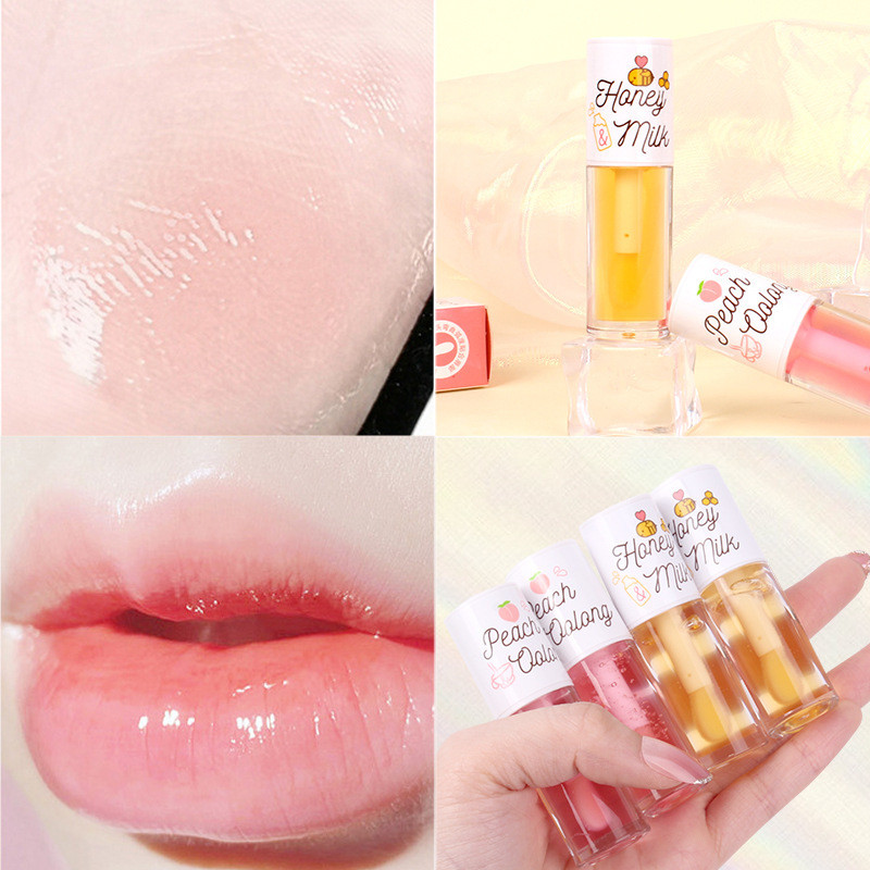 พร้อมสต็อก UHC Lip Oil Fruity Fragrance Moisturizing Moisturizing Soft Lip Around Fade Lip Lines Dry