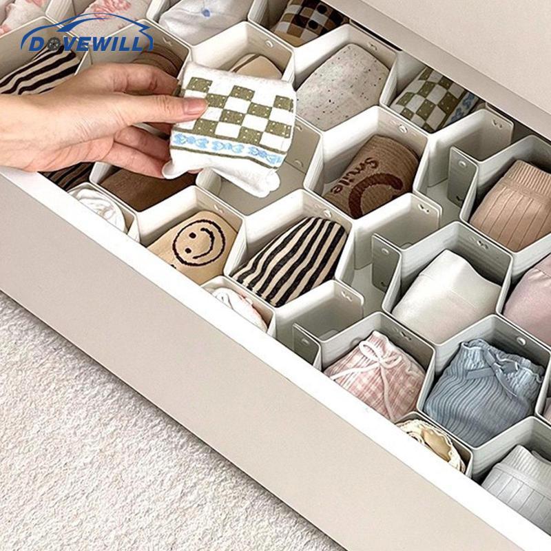 [Dovewill] ลิ้นชักรังผึ้ง Organizer Drawer Divider Organizer สําหรับเข็มขัดลิ้นชักถุงเท้า