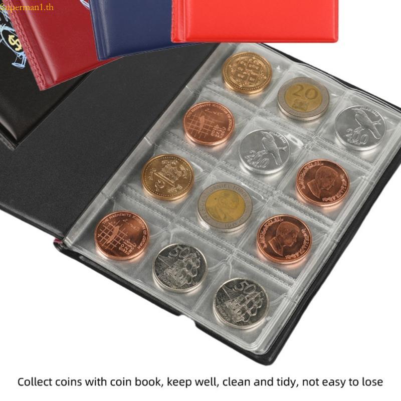 ที่ดีที่สุด 120 Pocket Coin Holder Book 2 9x2 9cm Pocket Coin Storage Album Penny Album