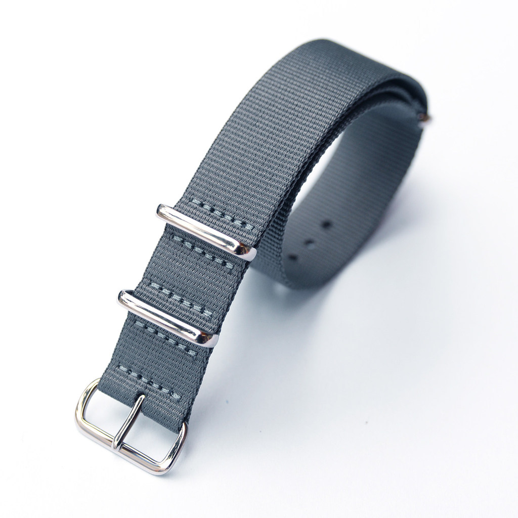Prussian Grey Blue 18mm20mm NATO NATO Canvas Nylon Strap Square Buckle Thin Style
