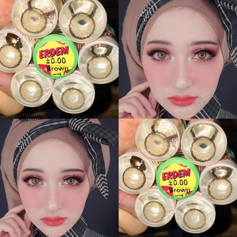 คอนแทคเลนส์ รุ่น Erdem สีเทา/ตาล Gray/Brown มีค่าสายตา (0.00)-(-4.00) รายเดือน