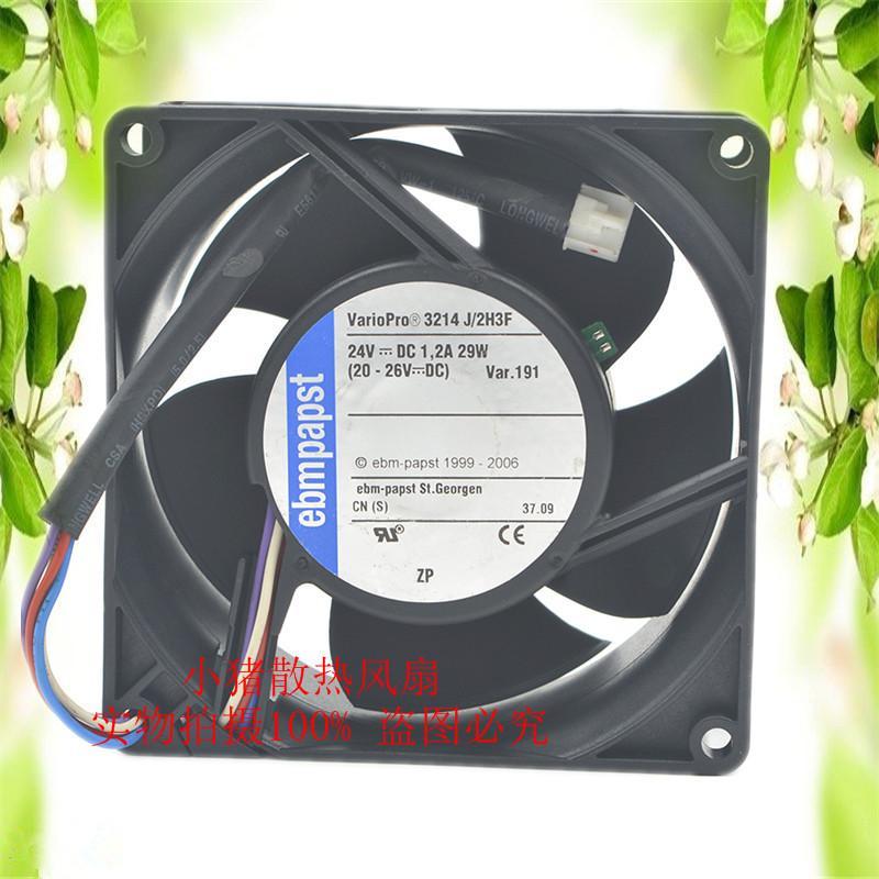 พัดลม 3214J/2H3F 9038 24V 29W อินเวอร์เตอร์ Dual Ball พัดลมระบายความร้อน 9 ซม.