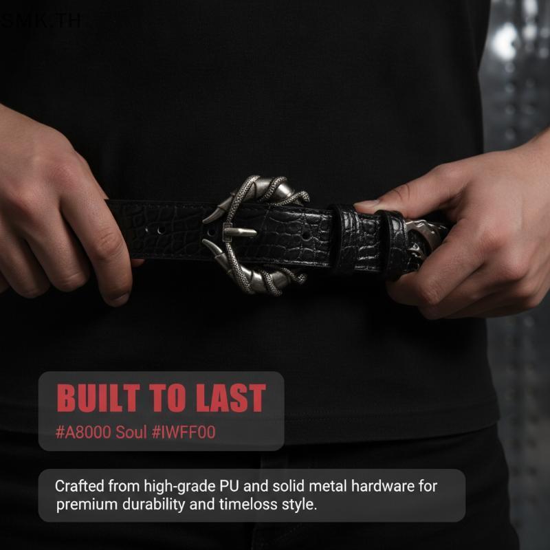 [SMK] Y2K ลายจระเข้เข็มขัดผู้หญิงงู Bule หนัง PU Streetwear เข็มขัดสําหรับวันหยุด Travel จัดส่งฟรี [