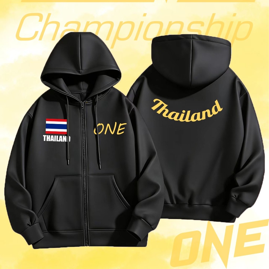เสื้อคลุมซิป " ONE Fighting Championship " Nabil Anane Cool Zippered Hoodie  ฤดูร้อนสบาย ๆ Breathabl