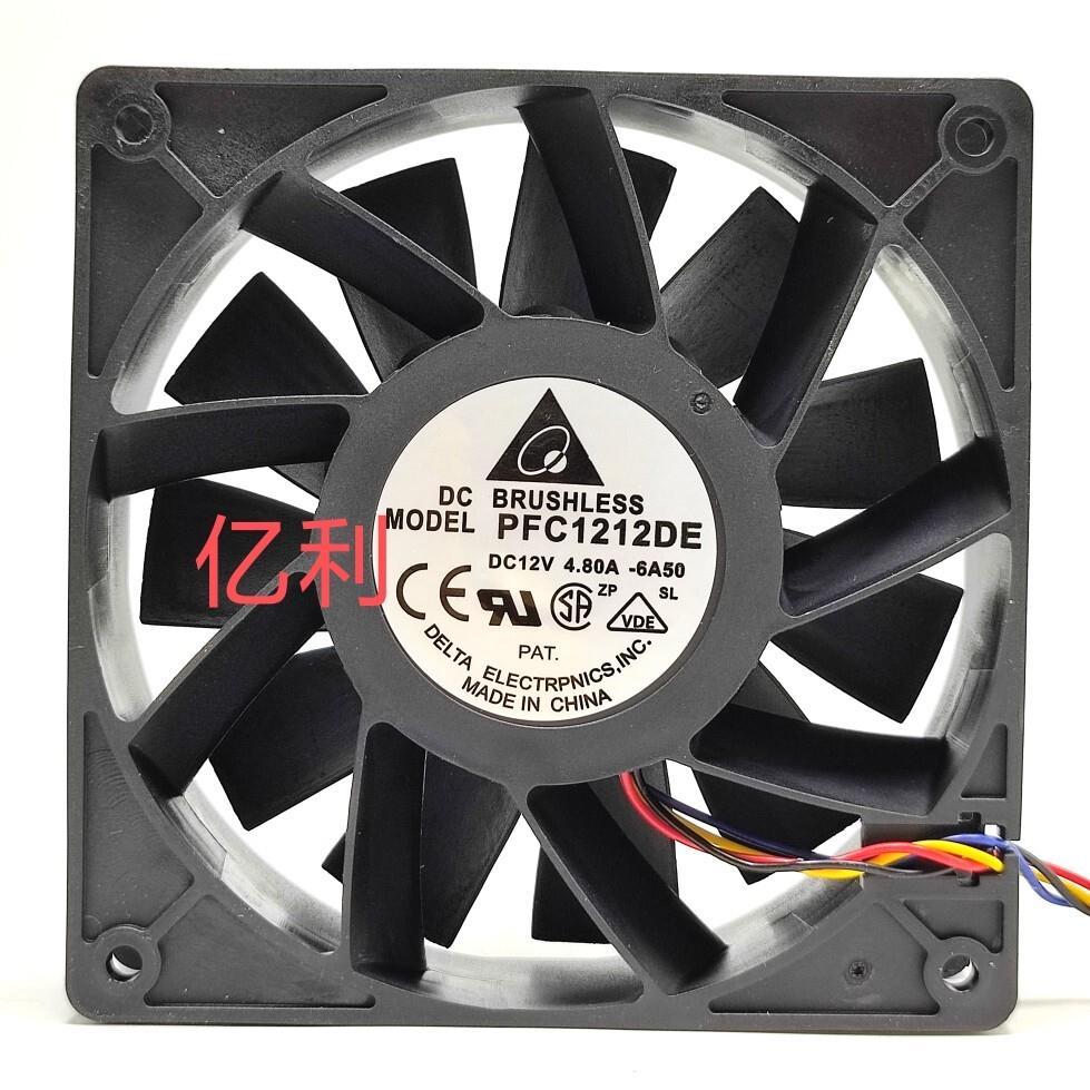 Delta PFC1212DE 12V 4.80A 12CM 12038 B3 อินเทอร์เฟซพัดลมระบายความร้อนลูกบอลรุนแรง