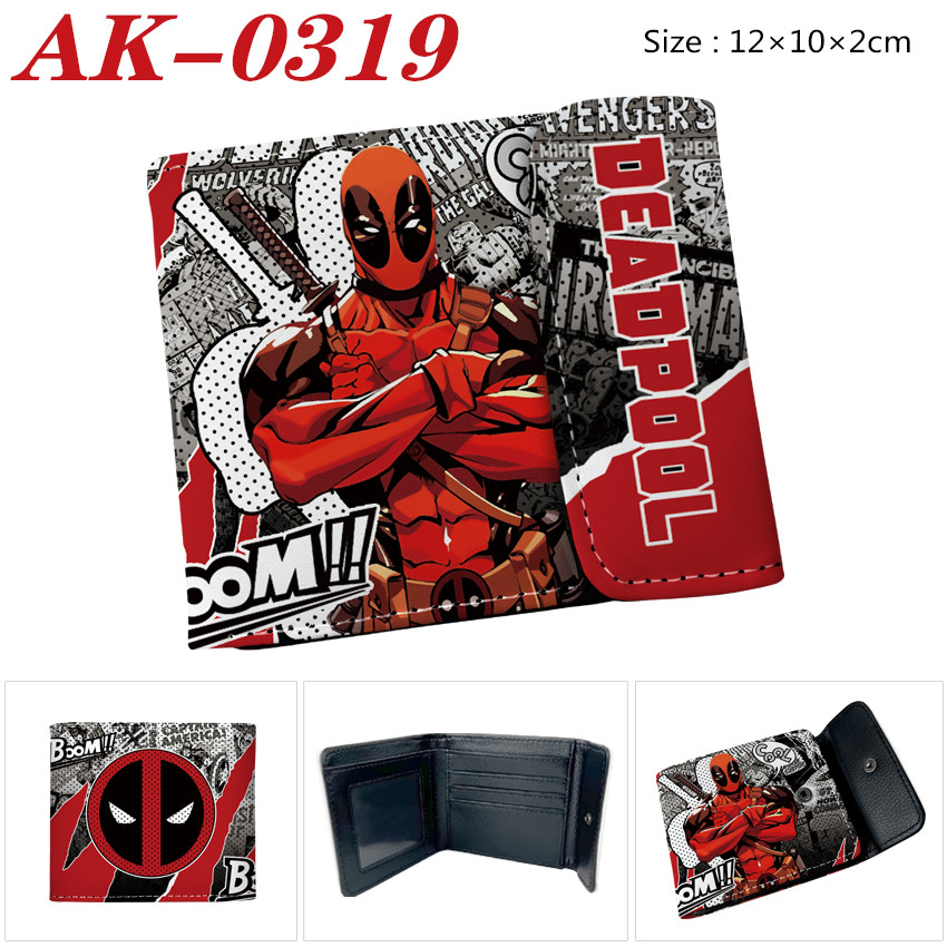 HERO Cartoon Hidden Buckle Student Short Wallet Childern PU Leather Purse