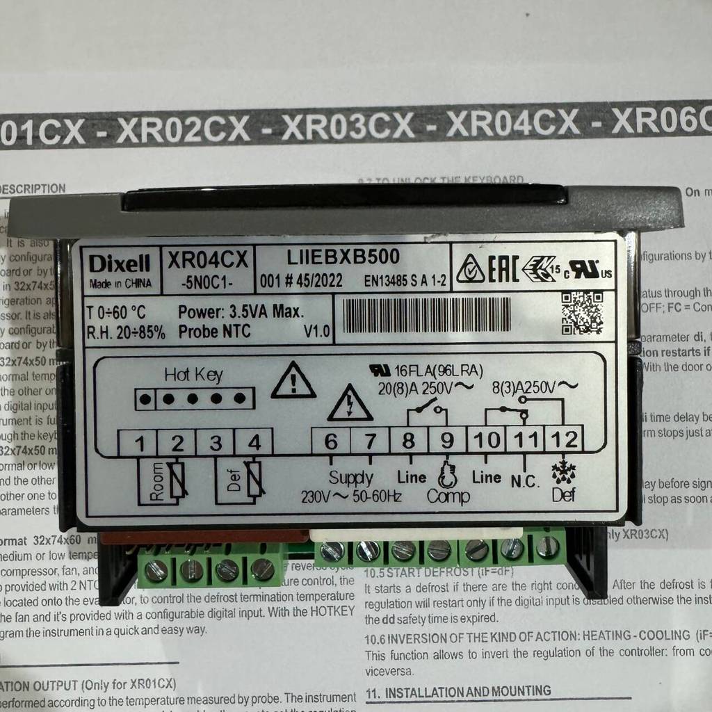 Elf Thermostat XR04CX-5N0C1-XRO4CX-5NOC1 Dual Probe พร้อมครีม