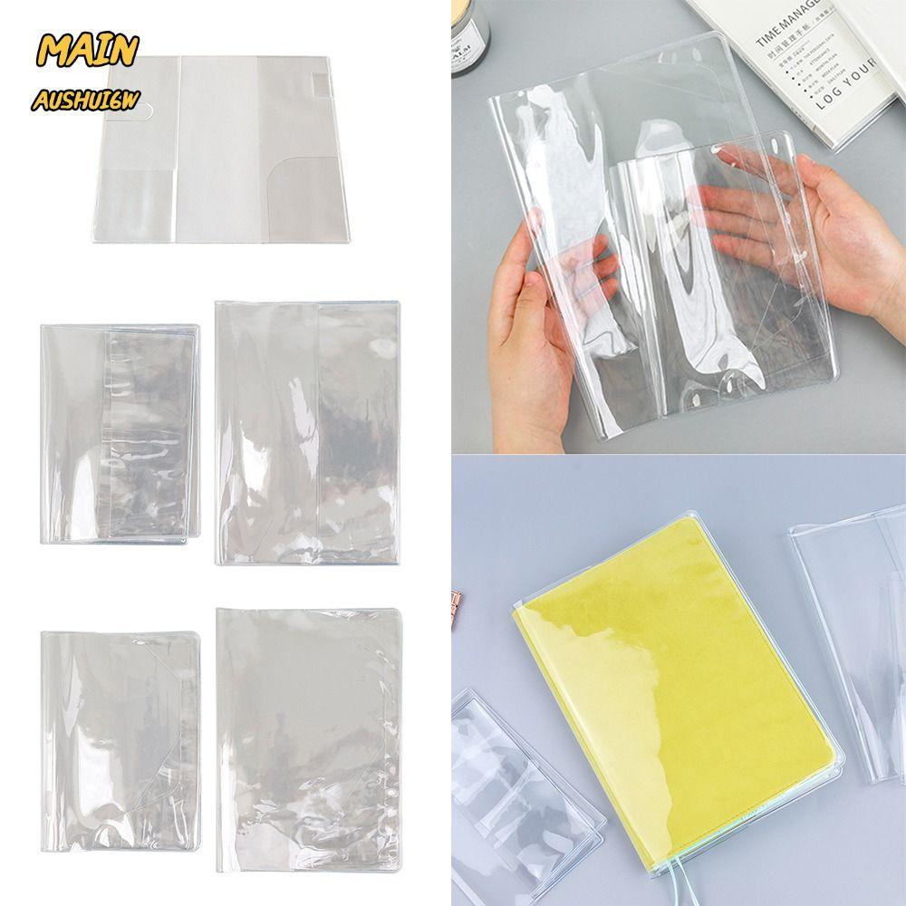 MAINAUSHUI6W ปกหนังสือ, PVC A5/A6 ปลอกป้องกันโน้ตบุ๊ค,ทนทานกันน้ําโปร่งใส Scrapbooking Cover Agenda 
