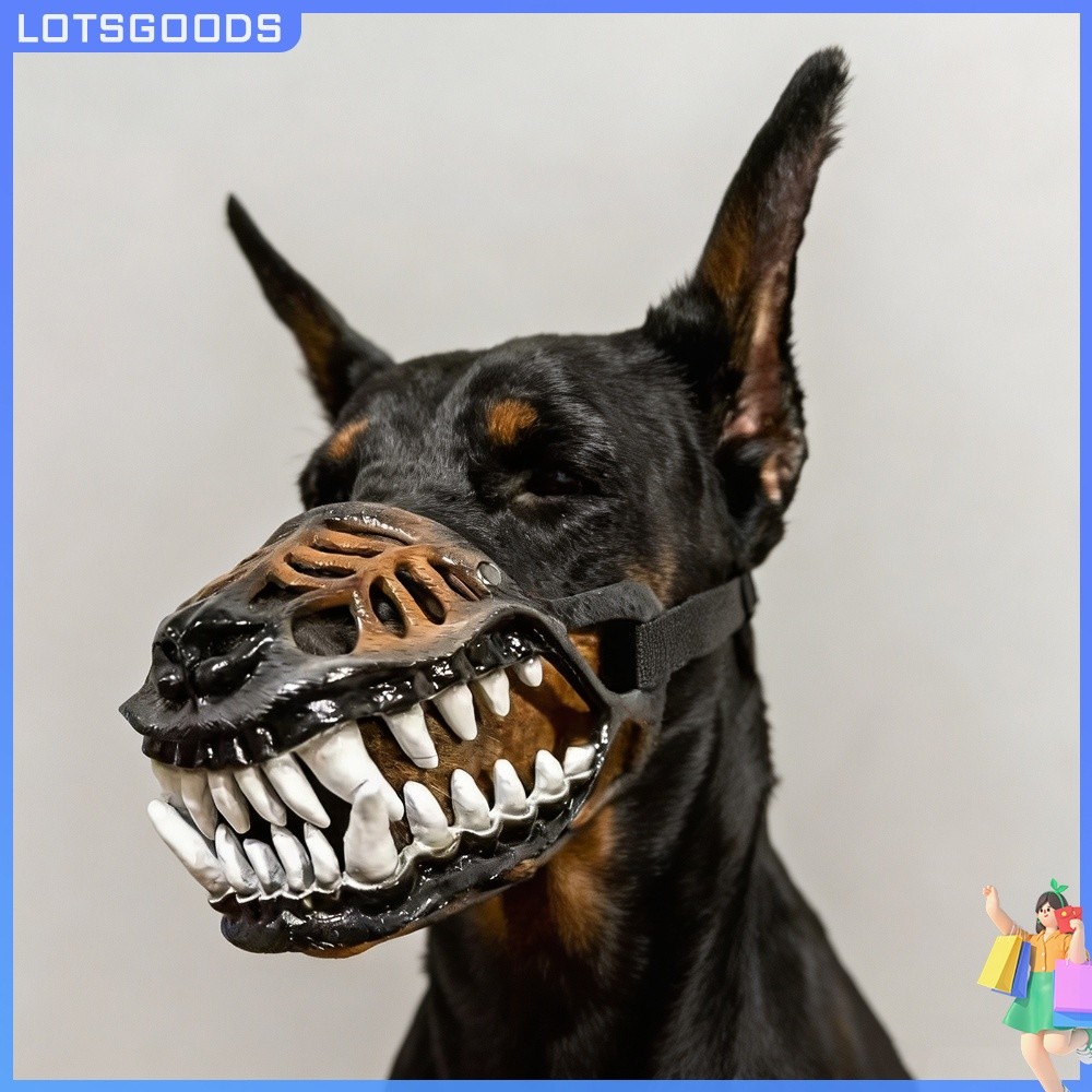 [จัดส่งในพื้นที่] Hell Hound Monster Mask น่ากลัว Natural Latex Dog Costume Muzzle Muzzle สุนัขน่ากล