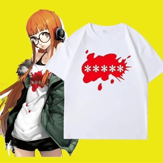 ฤดูร้อน Top Bottoming เสื้อแขนสั้น Persona 5 Sakura Futaba Sakura Sakura คอสเพลย์เครื่องแต่งกายอะนิเ