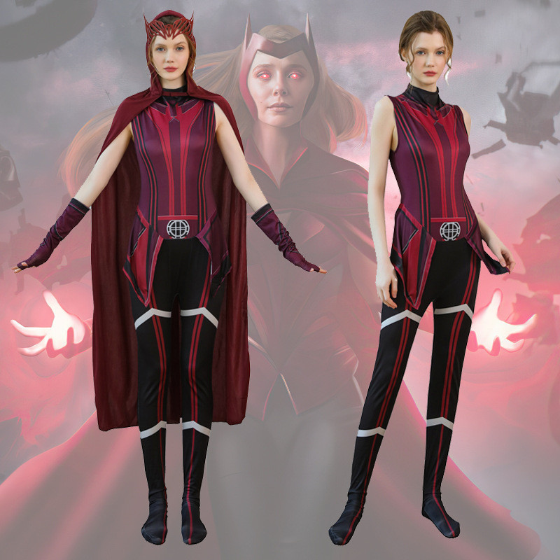 The Avengers:Age of Ultron Scarlet Witch Wanda Django Maximoff คอสเพลย์เครื่องแต่งกาย WK5T