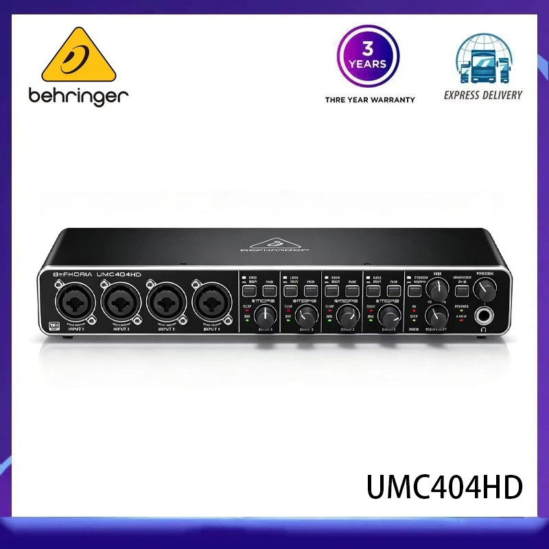 BEHRINGER UMC404HD การ์ดเสียงคอมพิวเตอร์ USB ระดับสตูดิโอสําหรับสตรีมมิ่งสด