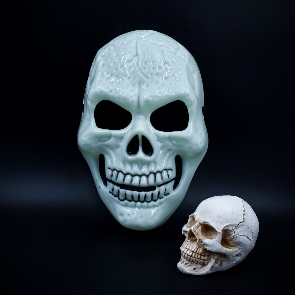 Skull Mask Easter Horror Full Face Mask ฮาโลวีน Masquerade Mask Full Face Grimace Tricky Mask