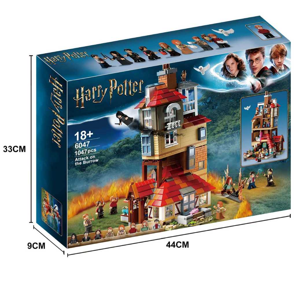 Harry Potter ใช้งานร่วมกับ Lego Attack Shabby Attack Castle 75980 ประกอบอาคารบล็อกประกอบของเล่น