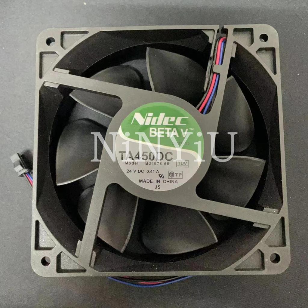 【QJ】พัดลมทำความเย็น TA450DC Nidec สำหรับ Mindray BS800 BS-820 BS820 B-800