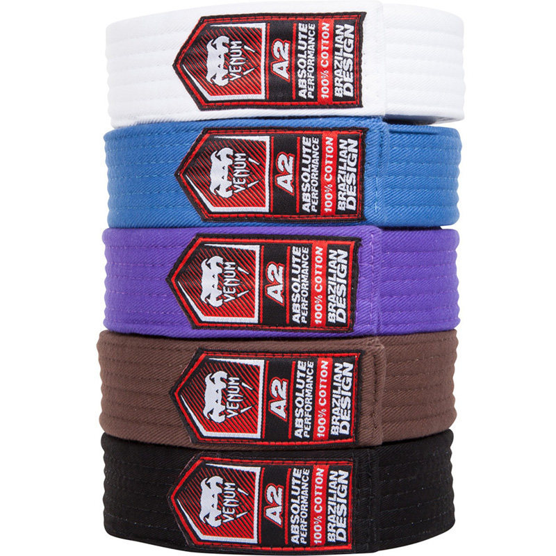 VENUM BJJ BELT Venom Jujitsu BELT Brazilian Jujitsu BELT ผ้าฝ้ายแท้ Evangelism BELT เข็มขัดสีขาวเข็ม