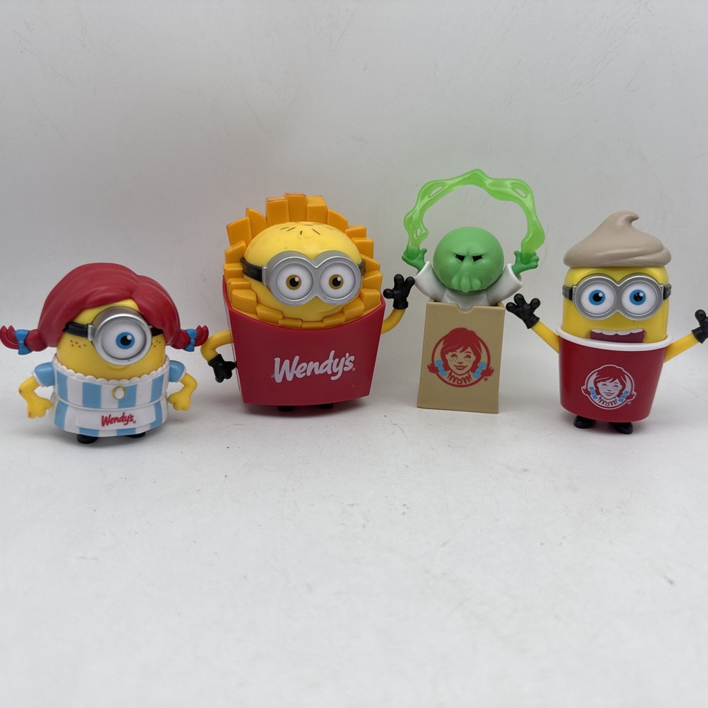 สินค้าจํานวนมากไม่มีบรรจุภัณฑ์ American Wendy Burger Co-Branded Minions Out-of-Print ของเล่นอาหารครบ