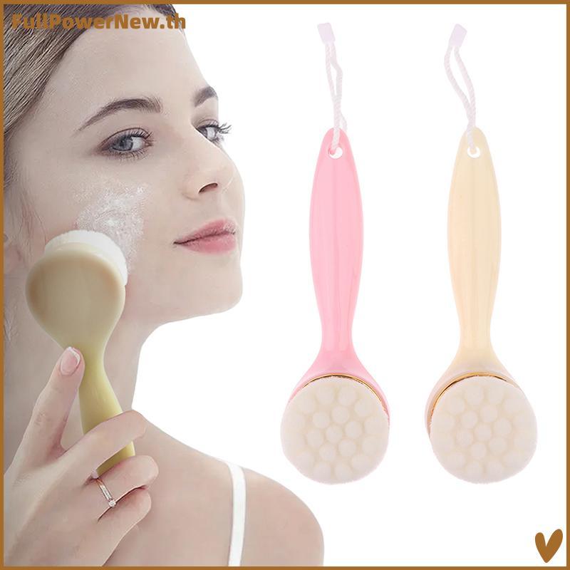 POWER Handle แปรงล้างหน้า Exfoliating Face Brush แปรงทําความสะอาดผิวหน้าสําหรับ Lady Face Cleaning W
