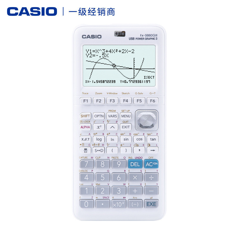 Casio FX-9860GIII การวัดทางวิศวกรรม Road Star รุ่นได้รับการรับรองการคํานวณกราฟิกที่ตั้งโปรแกรมได้ h