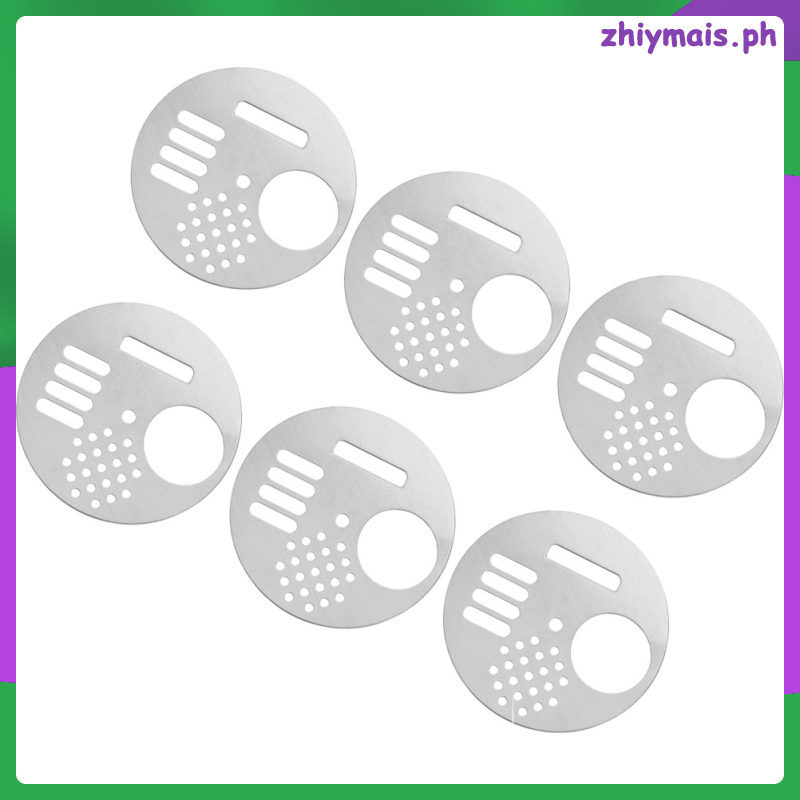 เครื่องมือรังผึ้งหมุนได้ 6 ชิ้นสําหรับ Hive ใช้สแตนเลสเงิน zhiymais