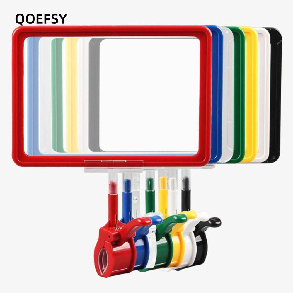 QOEFSY Price Tag Clip, A4/A5 Plastic Merchanical Price Display Clip, Multifunctional Rotatable Color