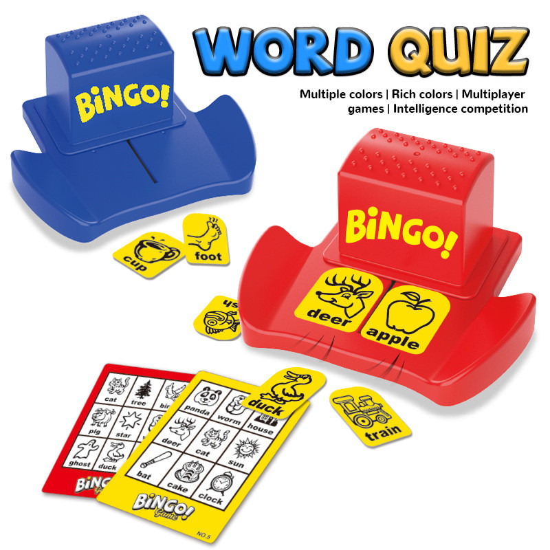 เกมกระดาน เกมเพื่อการศึกษาสําหรับเด็ก BINGOGAME Bingo English Word Learning Toy Card เกมกระดาน
