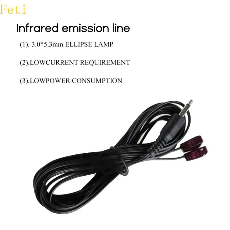 Feti 3 5 มม.Dual IR สายอินฟราเรดสําหรับ Extender Repeater ระบบ IR Receiver