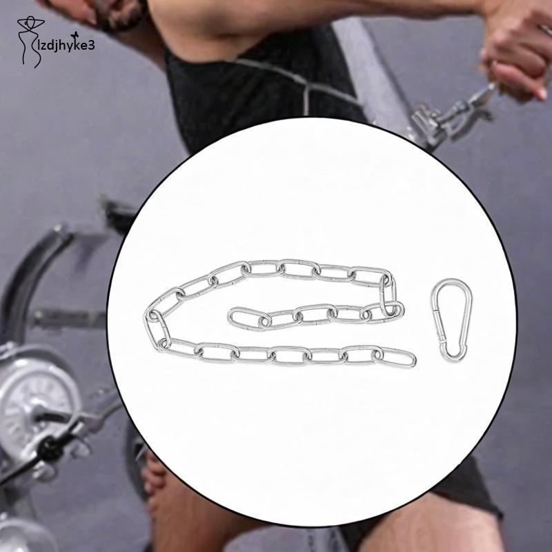 [lzdjhyke3] ชุดโซ่ยกน้ําหนัก Curl Bar Chain สําหรับ Biceps Triceps การออกกําลังกาย Home Gym