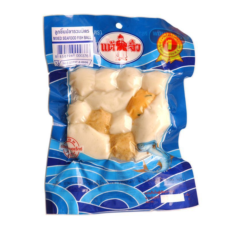 แต้จิ๋วลูกชิ้นปลารวมมิตร 100กรัม Teajiw Mixed Fish Ball 100g.