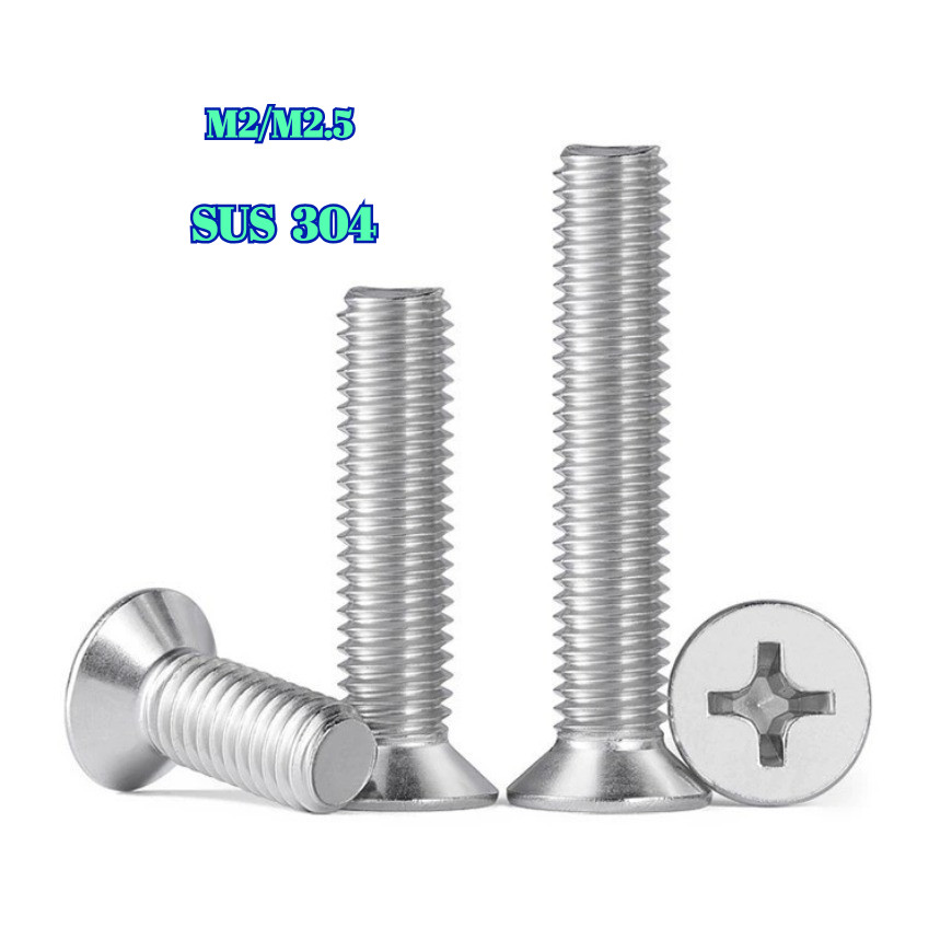 {{{{LMF-WJ}}} M2/M2.5/304 Stainless Steel Countersunk Screw Phillips Flat Head Screw