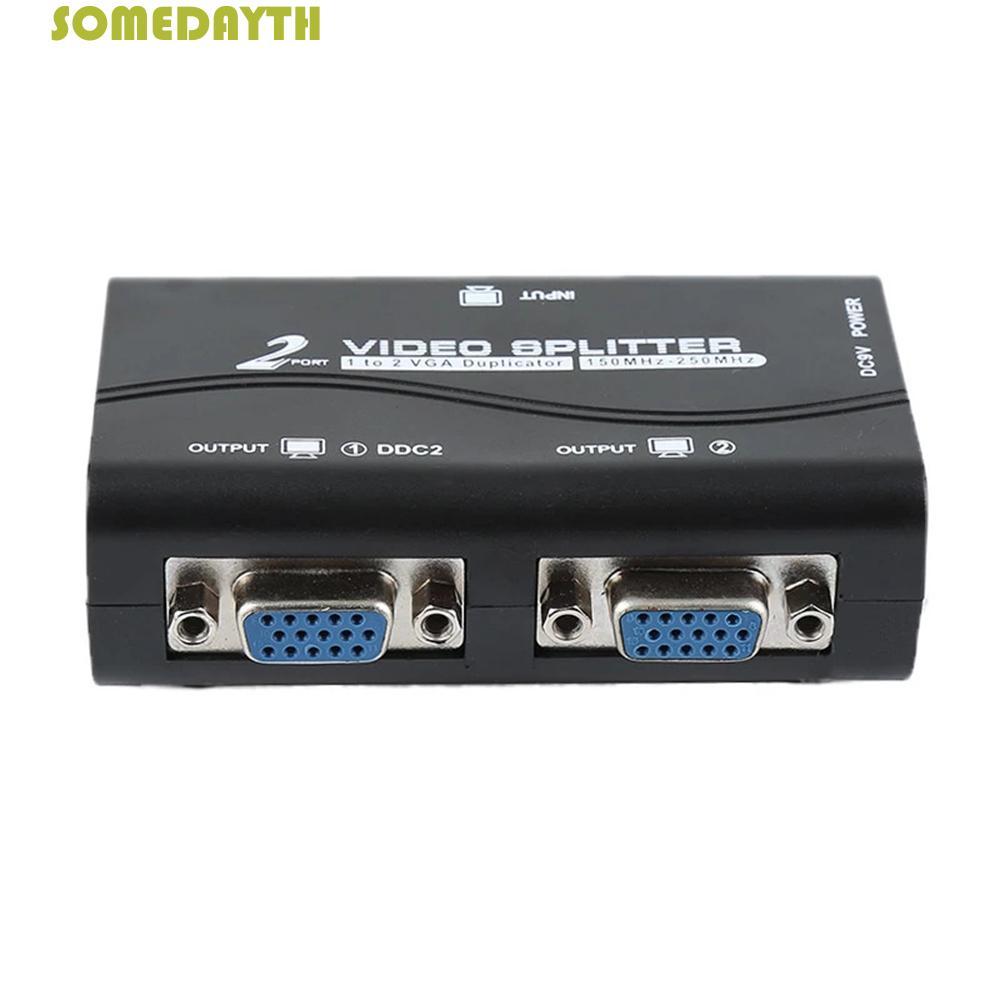 SOMEDAY VGA Splitter พร้อมสาย USB Portable 2 Port Video Splitter