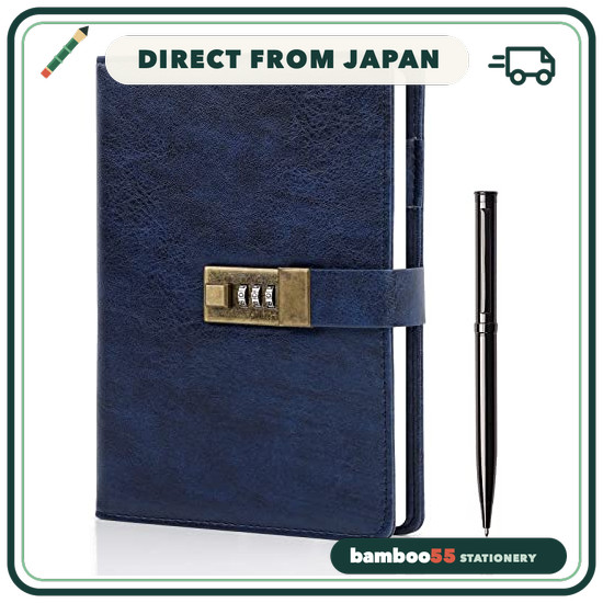 WEMATE Diary: Lockable A5 Notebook—A Casual Diary That’s Easy to Write In, Comes with a Pen and Gift