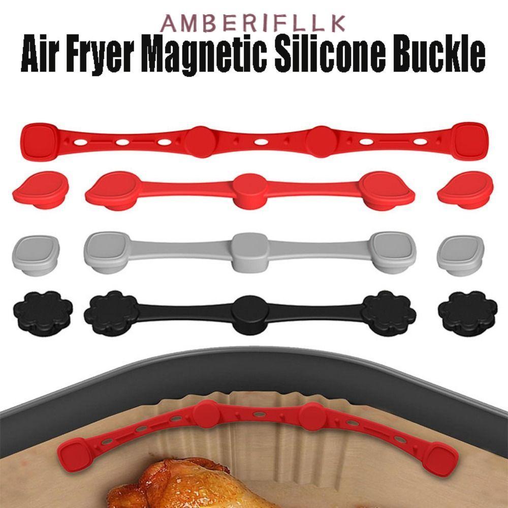 AMBER1FLLK Air Fryer Magnetic Silicone Buckle,ที่ถอดออกได้Non-Scratch Design Air Fryer Magnetsสําหรั