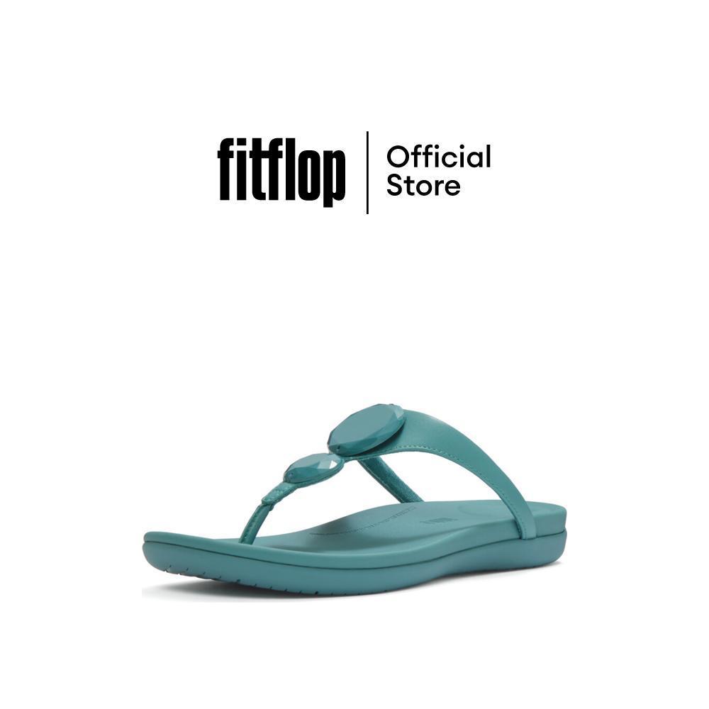 FITFLOP SOLAY GLOSSY-DISC T/P รองเท้าแตะแบบหูหนีบผู้หญิง รุ่น A5W-053 สี TEAL