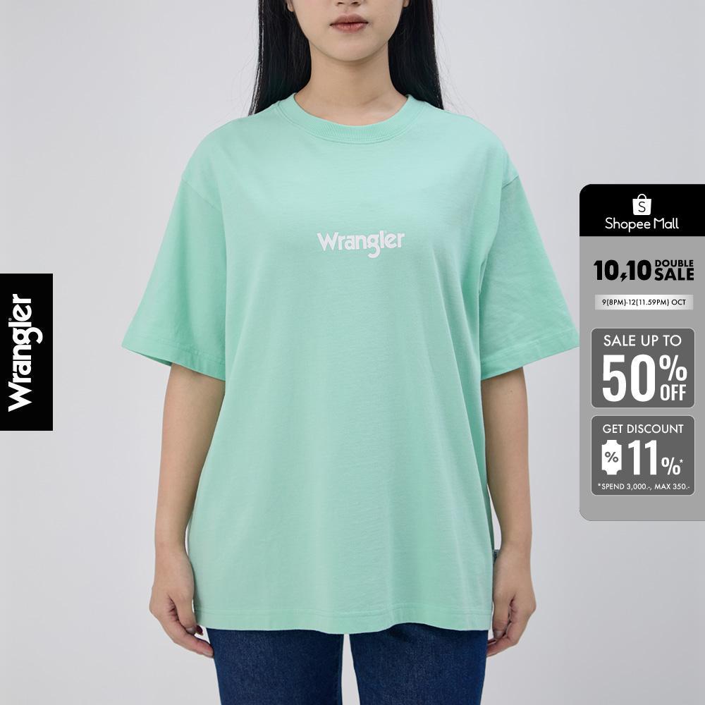 WRANGLER เสื้อยืดแขนสั้นผู้หญิง คอลเลคชั่น Everyday ทรง Relaxed รุ่น WR F325WTSSN03 สีเขีย