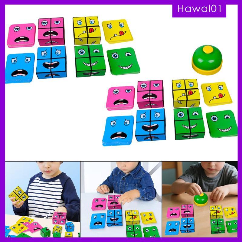 [Hawal] Face Changing Cube Puzzle Building Blocks Interactive Childrens Educational Baby Cube Play S
